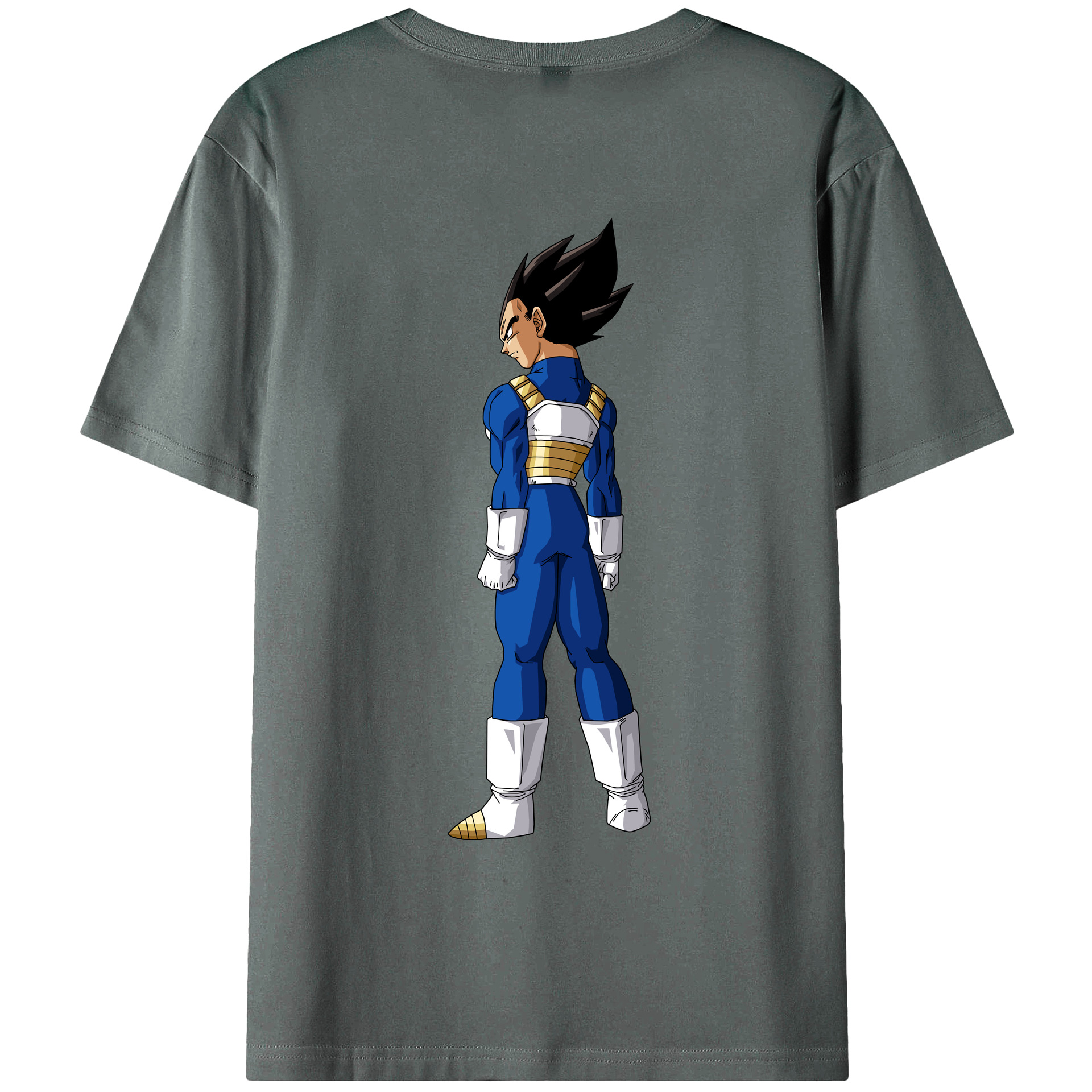 （画像用） ドラゴンボール ベジータ四世（Bejīta Yonsei）DRAGON BALL Vegeta IV 綿100％ メンズ半袖Tシャツ（バックプリント） 通気性